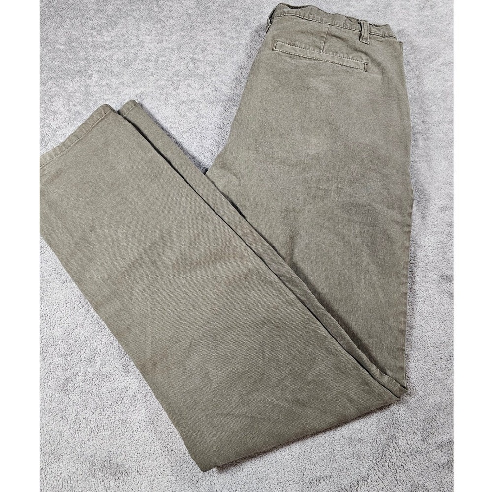 Oakley Custom Fit Mens Trousers 33 Olive Green Made in Italy Straight Leg Pants